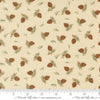 Image of Northwoods Lodge Tossed Pinecones Natural quilting cotton fabric by Deb Strain for Moda Fabrics. Features plants on a cream background. Cute Little Fabric Shop.