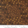 Image of Northwoods Lodge Animal Tracks Mud quilting cotton fabric by Deb Strain for Moda Fabrics. Features animal footprints on a brown background. Cute Little Fabric Shop.