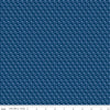 Image of Foxglove Tonal Floral Oxford Blue quilting cotton fabric by Jill Finley for Riley Blake Designs. Features flowers on a blue background. Cute Little Fabric Shop.