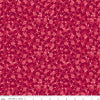 Image of Foxglove Hydrangea Dahlia Red quilting cotton fabric by Jill Finley for Riley Blake Designs. Features flowers on a red background. Cute Little Fabric Shop.