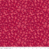 Image of Foxglove Hydrangea Dahlia Red quilting cotton fabric by Jill Finley for Riley Blake Designs. Features flowers on a red background. Cute Little Fabric Shop.