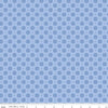 Image of Foxglove Stars Blue quilting cotton fabric by Jill Finley for Riley Blake Designs. Features stars on a blue background. Cute Little Fabric Shop.