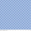 Image of Foxglove Stars Blue quilting cotton fabric by Jill Finley for Riley Blake Designs. Features stars on a blue background. Cute Little Fabric Shop.
