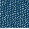 Image of Foxglove Bluebells Oxford Blue quilting cotton fabric by Jill Finley for Riley Blake Designs. Features flowers on a blue background. Cute Little Fabric Shop.