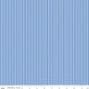 Image of Foxglove Stripes Blue quilting cotton fabric by Jill Finley for Riley Blake Designs. Features stripes on a blue background. Cute Little Fabric Shop.