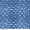 Image of Foxglove Damask Periwinkle quilting cotton fabric by Jill Finley for Riley Blake Designs. Features flowers on a blue background. Cute Little Fabric Shop.