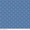Image of Foxglove Damask Periwinkle quilting cotton fabric by Jill Finley for Riley Blake Designs. Features flowers on a blue background. Cute Little Fabric Shop.