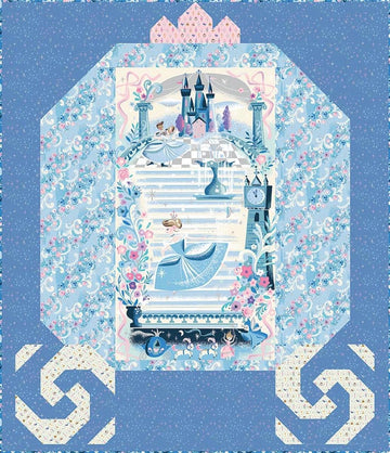 SALE Cinderella's Carriage Panel Quilt Fairytale Fabric - KT-18070 - Riley Blake Quilting Cotton Fabric