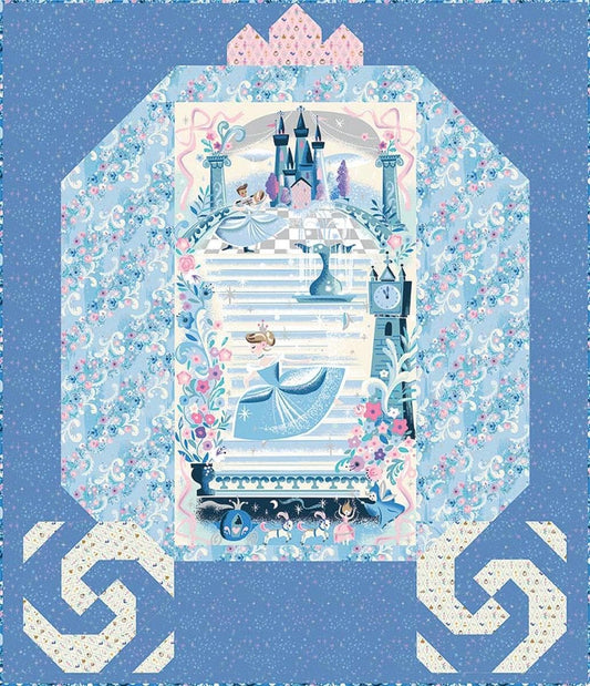 SALE Cinderella's Carriage Panel Quilt Fairytale Fabric - KT-18070 - Riley Blake Quilting Cotton Fabric