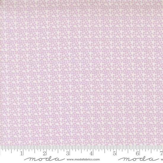 Image of Gathered Bonbons Pebbles Lilac quilting cotton fabric by Jen Kingwell for Moda Fabrics. Features tiny squares on a purple background. Cute Little Fabric Shop.