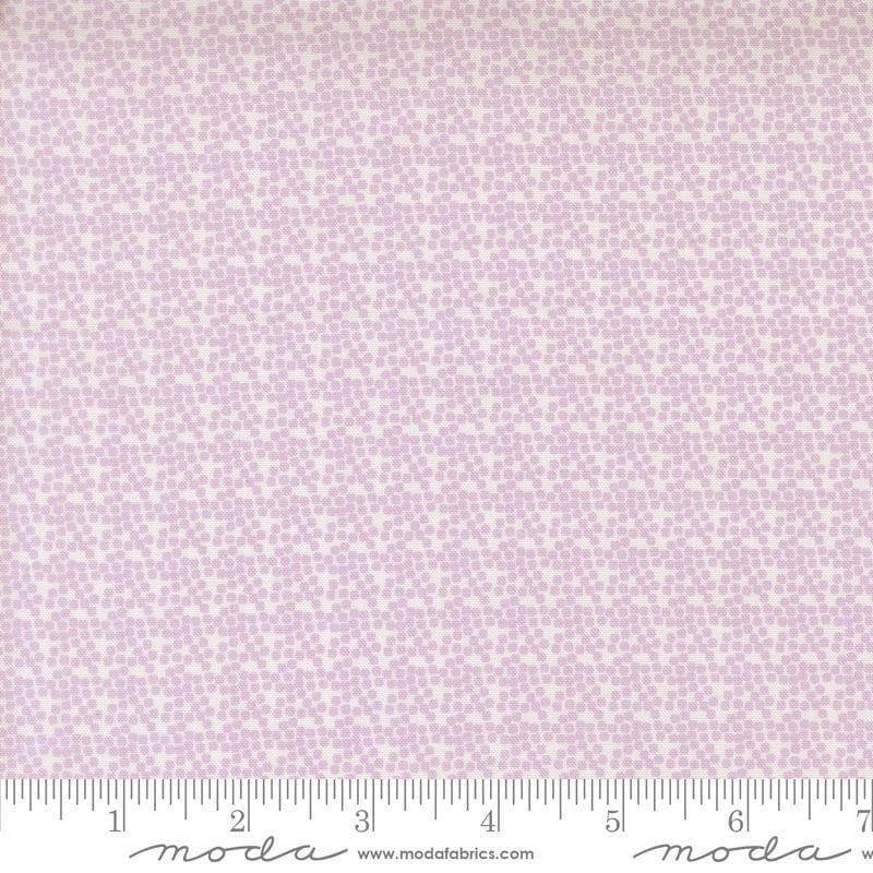 Image of Gathered Bonbons Pebbles Lilac quilting cotton fabric by Jen Kingwell for Moda Fabrics. Features tiny squares on a purple background. Cute Little Fabric Shop.