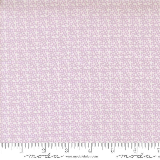 Image of Gathered Bonbons Pebbles Lilac quilting cotton fabric by Jen Kingwell for Moda Fabrics. Features tiny squares on a purple background. Cute Little Fabric Shop.