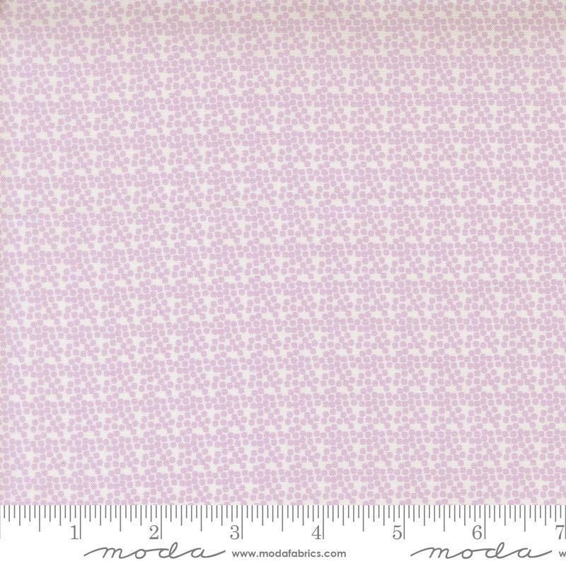 Image of Gathered Bonbons Pebbles Lilac quilting cotton fabric by Jen Kingwell for Moda Fabrics. Features tiny squares on a purple background. Cute Little Fabric Shop.