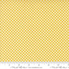 Image of Gathered Bonbons Crammed Dots Citrine quilting cotton fabric by Jen Kingwell for Moda Fabrics. Features polka dots on a yellow background. Cute Little Fabric Shop.