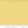 Image of Gathered Bonbons Crammed Dots Citrine quilting cotton fabric by Jen Kingwell for Moda Fabrics. Features polka dots on a yellow background. Cute Little Fabric Shop.