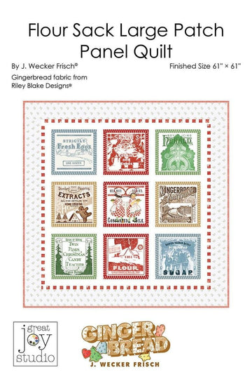 Flour Sack Large Patch Panel Quilt PATTERN Square Quilt Pattern - Riley Blake INSTRUCTIONS Only