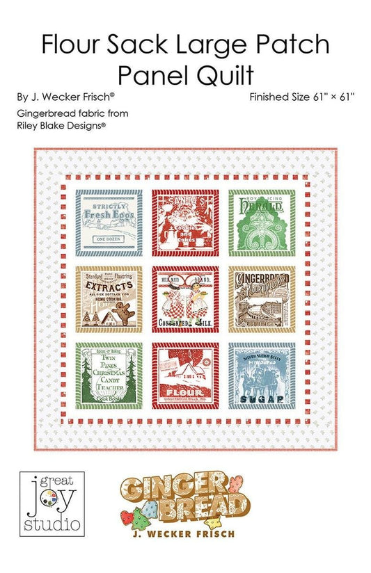 Flour Sack Large Patch Panel Quilt PATTERN Square Quilt Pattern - Riley Blake INSTRUCTIONS Only