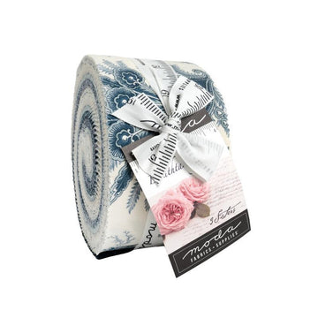 Breathtaking Blues 2.5" Jelly Roll Floral Fabric - 48430JR - 40-pieces Precut - Moda Fabrics Quilting Cotton Fabric