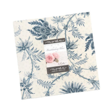 Breathtaking Blues Layer Cake Floral Fabric - 44400LC - 42-pieces Precut - Moda Fabrics Quilting Cotton Fabric