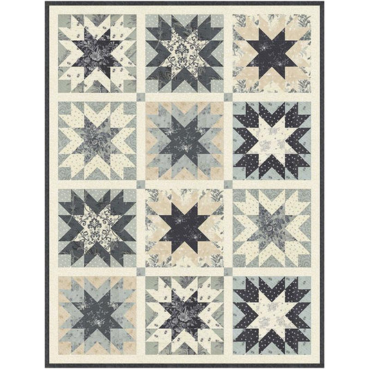 Breathtaking Blues Quilt Kit Floral Fabric - KIT44400 - Moda Fabrics Quilting Cotton Fabric