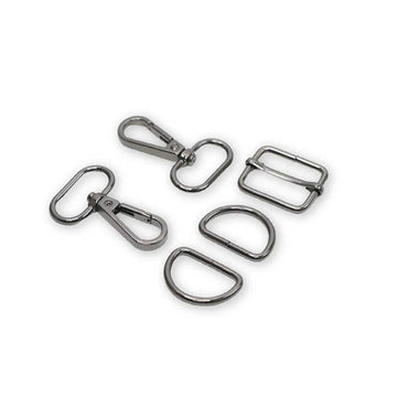 Style 3 Basic Hardware Kit 1" Gunmetal Silver Bag Hardware - P210-STS194B - Riley Blake Basic Hardware Kit