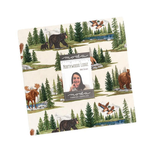 Northwoods Lodge Layer Cake Floral Fabric - 56190LC - 42-pieces Precut - Moda Fabrics Quilting Cotton Fabric