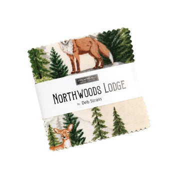 Northwoods Lodge Mini Charm Pack Nature Fabric - 56190MC - 42-pieces Precut - Moda Fabrics Quilting Cotton Fabric