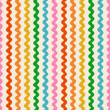 Image of 1 800 Notion Ric Rac Shell quilting cotton fabric by Ruby Star Society for Moda Fabrics. Features sewing accessories on a cream background. Cute Little Fabrics Shop.