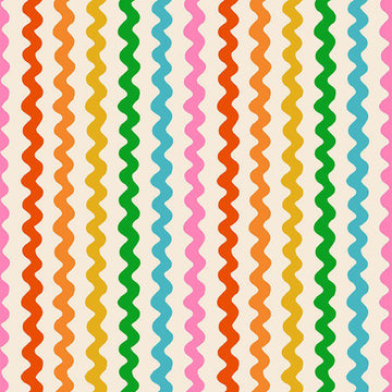 Image of 1 800 Notion Ric Rac Shell quilting cotton fabric by Ruby Star Society for Moda Fabrics. Features sewing accessories on a cream background. Cute Little Fabrics Shop.