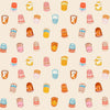 Image of 1 800 Notion Thimbles Shell quilting cotton fabric by Ruby Star Society for Moda Fabrics. Features sewing accessories on a cream background. Cute Little Fabrics Shop.