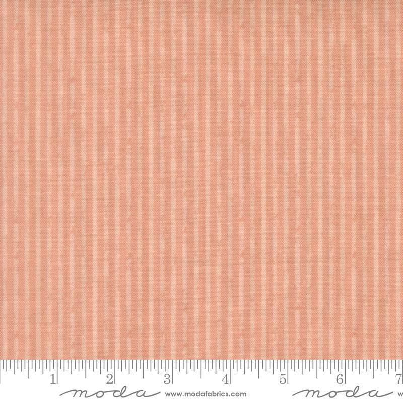 Image of Petalush Rustic Stripes Velvet quilting cotton fabric by Kiley's Quilt Room for Moda Fabrics. Features stripes on a pink background. Cute Little Fabric Shop.