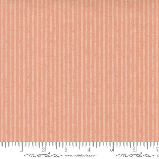 Image of Petalush Rustic Stripes Velvet quilting cotton fabric by Kiley's Quilt Room for Moda Fabrics. Features stripes on a pink background. Cute Little Fabric Shop.