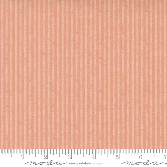 Image of Petalush Rustic Stripes Velvet quilting cotton fabric by Kiley's Quilt Room for Moda Fabrics. Features stripes on a pink background. Cute Little Fabric Shop.