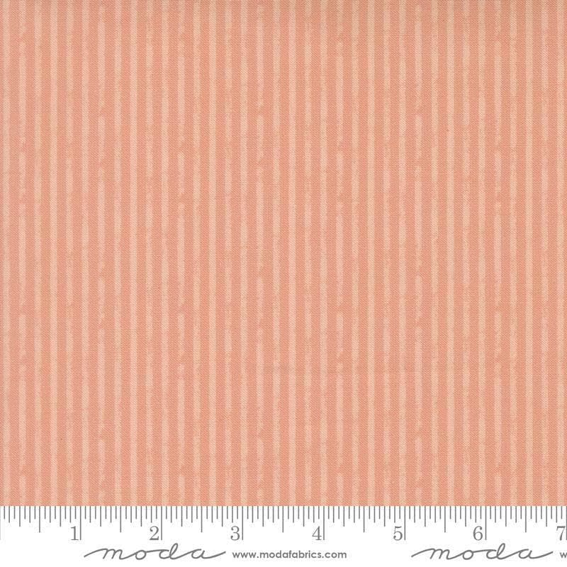 Image of Petalush Rustic Stripes Velvet quilting cotton fabric by Kiley's Quilt Room for Moda Fabrics. Features stripes on a pink background. Cute Little Fabric Shop.
