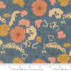 Image of Petalush Pressed Flowers Denim quilting cotton fabric by Kiley's Quilt Room for Moda Fabrics. Features flowers on a blue background. Cute Little Fabric Shop.