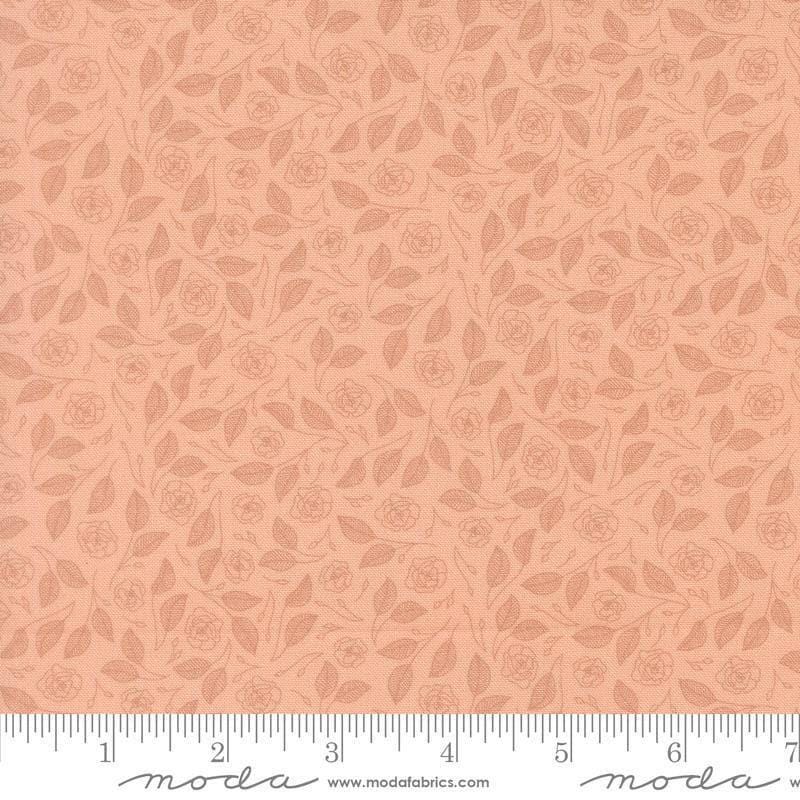 Image of Petalush Tapestry Petal quilting cotton fabric by Kiley's Quilt Room for Moda Fabrics. Features flowers on a pink background. Cute Little Fabric Shop.