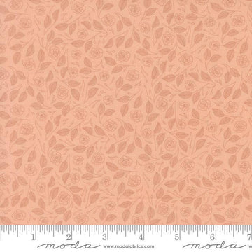 Image of Petalush Tapestry Petal quilting cotton fabric by Kiley's Quilt Room for Moda Fabrics. Features flowers on a pink background. Cute Little Fabric Shop.