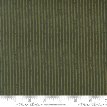 Image of Petalush Rustic Stripes Pine quilting cotton fabric by Kiley's Quilt Room for Moda Fabrics. Features stripes on a green background. Cute Little Fabric Shop.