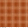 Image of Worth Repeating Plaid Rust quilting cotton fabric by Sandy Gervais for Riley Blake Designs. Features checks on an orange background. Cute Little Fabric Shop.
