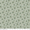 Image of Worth Repeating Floral Laurel quilting cotton fabric by Sandy Gervais for Riley Blake Designs. Features flowers on a blue background. Cute Little Fabric Shop.
