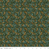 Image of Worth Repeating Leaves Dark Green quilting cotton fabric by Sandy Gervais for Riley Blake Designs. Features leaves on a green background. Cute Little Fabric Shop.