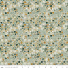 Image of Worth Repeating Flower Garden Laurel quilting cotton fabric by Sandy Gervais for Riley Blake Designs. Features flowers on a blue background. Cute Little Fabric Shop.