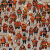 Image of Christmas Party Animals Allover Gray quilting cotton fabric by Morris Creative Group for QT Fabrics. Features animals on a gray background. Cute Little Fabric Shop.