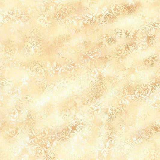 Image of Christmas Party Animals Blender Cream quilting cotton fabric by Morris Creative Group for QT Fabrics. Features printed texture on a cream background. Cute Little Fabric Shop.