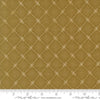 Image of Butternut and Sage Autumn Trellis Olive quilting cotton fabric by Fig Tree Co for Moda Fabrics. Features a geometric pattern on a green background. Cute Little Fabric Shop.