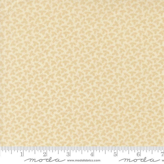 Image of Butternut and Sage Fall Foliage Cream quilting cotton fabric by Fig Tree Co for Moda Fabrics. Features leaves on a cream background. Cute Little Fabric Shop.