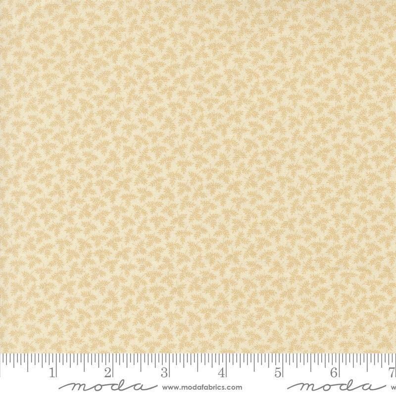 Image of Butternut and Sage Fall Foliage Cream quilting cotton fabric by Fig Tree Co for Moda Fabrics. Features leaves on a cream background. Cute Little Fabric Shop.