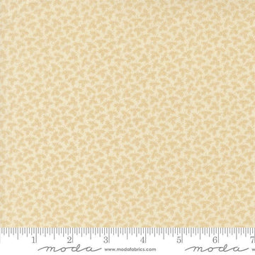 Image of Butternut and Sage Fall Foliage Cream quilting cotton fabric by Fig Tree Co for Moda Fabrics. Features leaves on a cream background. Cute Little Fabric Shop.