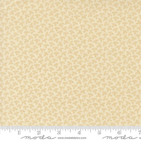 Image of Butternut and Sage Fall Foliage Cream quilting cotton fabric by Fig Tree Co for Moda Fabrics. Features leaves on a cream background. Cute Little Fabric Shop.
