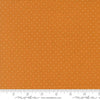 Image of Butternut and Sage Pindot Butterscotch quilting cotton fabric by Fig Tree Co for Moda Fabrics. Features polka dots on an orange background. Cute Little Fabric Shop.
